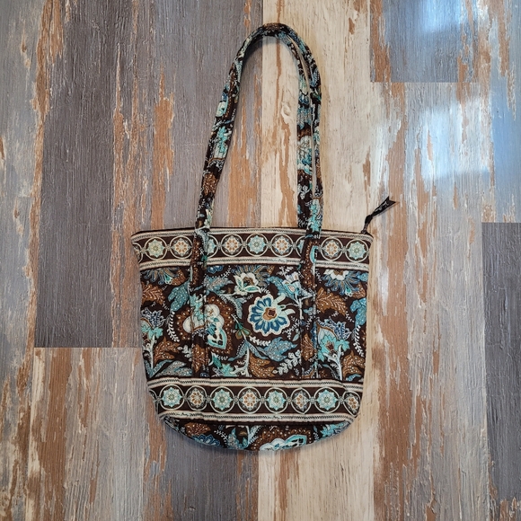 Set of 4 Vera Bradley Weekender Bag With Tote Bag, Purse, & Wallet In Java Blue - Picture 7 of 16
